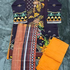 3 PC VISCOSE EMBROIDERED KAMEEZ AND SHALWAR WITH DUPATTA