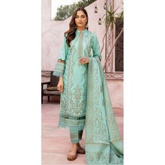 JOHRA EVARA EMBROIDERED LAWN KAMEEZ AND TROUSER WITH BANARASI JAQUARD DUPATTA traditional dress