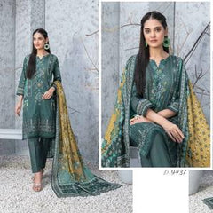 3 PC TAWAKKAL CLOITE EMBROIDERED KAMEEZ, COTTON TROSER AND DUPATTA