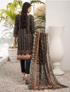 WIJDAN EMBROIDERED LAWN KAMEEZ , DUPATTA WITH PLAIN TROUSERS