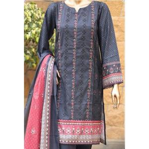 BIN SAEED 3 PC LAWN EMBROIDERED KAMEEZ AND TROUSER WITH VOILE DUPATTA