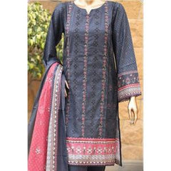 BIN SAEED 3 PC LAWN EMBROIDERED KAMEEZ AND TROUSER WITH VOILE DUPATTA