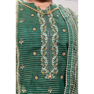 3 PC NIKHAAR EMBROIDERED LAWN KAMEEZ WITH PALLU EMBROIDERED DUPATTA