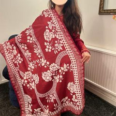 Maria B inspired viscose embroidered kameez , palazzo and silk fully laced dupatta eid collection Traditional