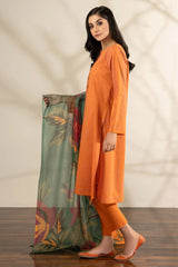 3 PC LIMELIGHT LAWN SHALWAR,  KAMEEZ AND COTTON NET  DUPATTA (L)