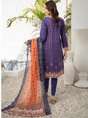 WIJDAN EMBROIDERED LAWN KAMEEZ , DUPATTA WITH PLAIN TROUSERS