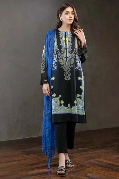 LIMELIGHT LAWN KAMEEZ, TROUSERS AND CHIFFON DUPATTA (XL)