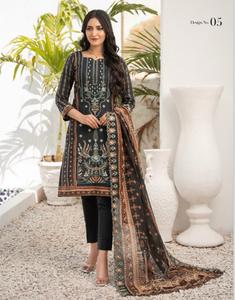 WIJDAN EMBROIDERED LAWN KAMEEZ , DUPATTA WITH PLAIN TROUSERS