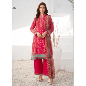 WIJDAN EMBROIDERED LAWN KAMEEZ , DUPATTA WITH PLAIN TROUSERS