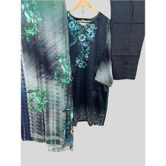 TAWAKKAL IMZA 3 PC LINEN EMBROIDERED KAMEEZ TROUSER AND SHAWL