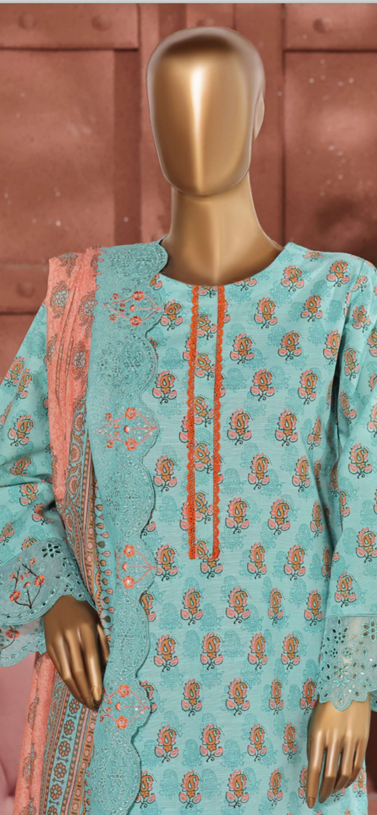 3 PC RIWAYAT EMBROIDERED SHALWAR KAMEEZ AND SHAWL