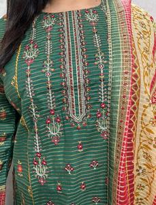 3 PC NIKHAAR EMBROIDERED LAWN KAMEEZ WITH PALLU EMBROIDERED DUPATTA