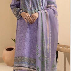 3 PC LIMELIGHT LAWN PRINTED KAMEEZ AND TROUSER WITH CHIFFON DUPATTA (L)