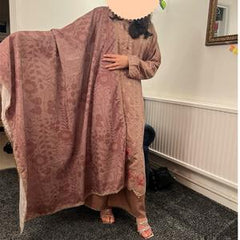 Maria B inspired viscose embroidered kameez , palazzo and silk fully laced dupatta Womenswear eid collection  Comfort DressTraditional
