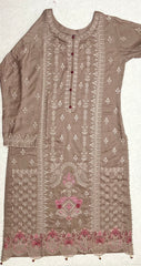 Maria B inspired viscose embroidered kameez , palazzo and silk fully laced dupatta