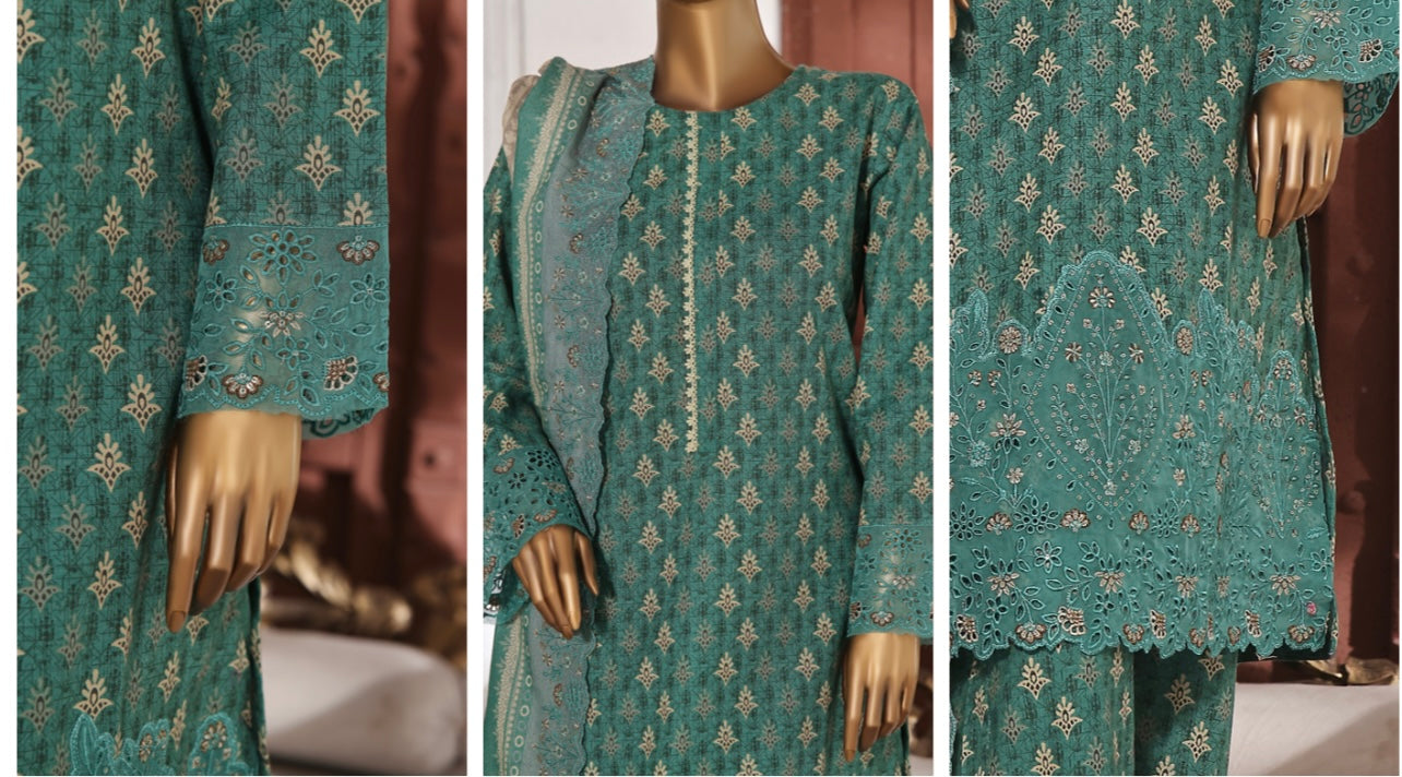 RIWAYAT 3 PC KHADDAR TROUSER KAMEEZ AND SHAWL