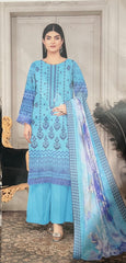 Naimal collection 3 PC embroidered lawn Kameez, trouser and dupatta