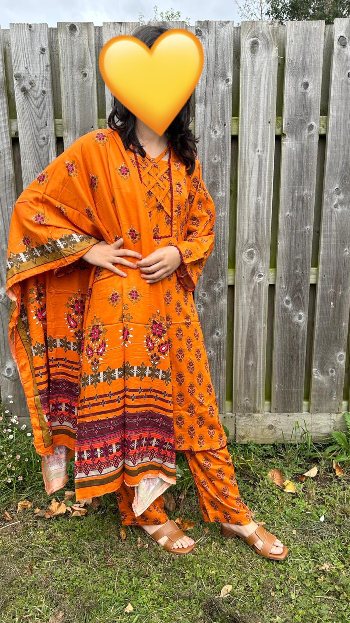 3 PC MARINA PRINTED SHALWAR KAMEEZ AND SHAWL