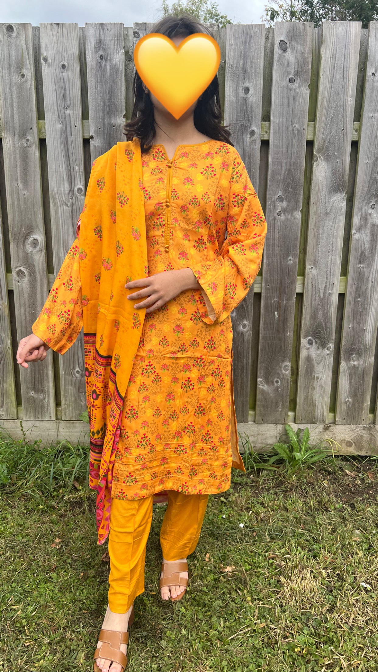 MARINA 3 PC SHALWAR KAMEEZ AND SHAWL