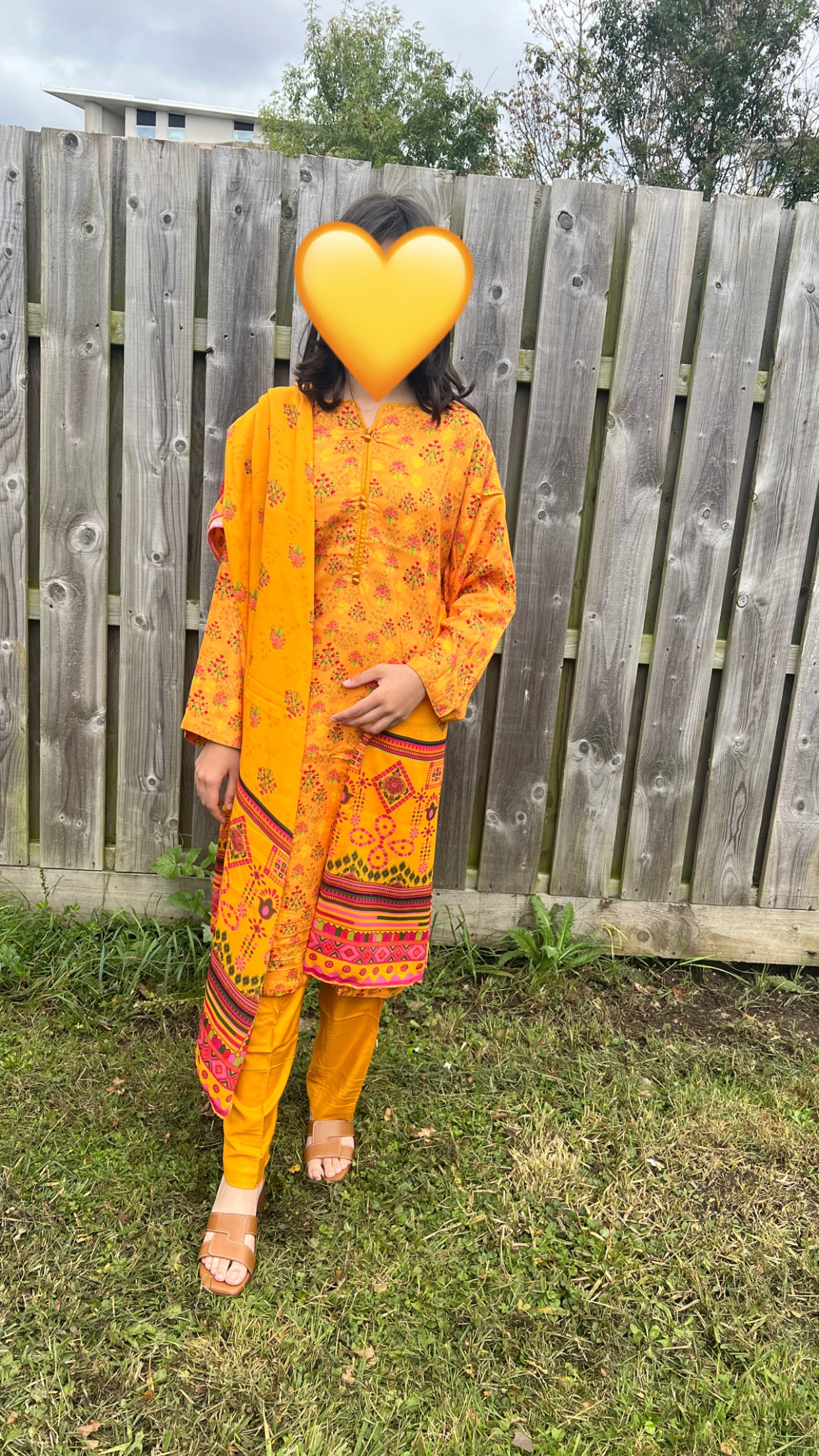 MARINA 3 PC SHALWAR KAMEEZ AND SHAWL