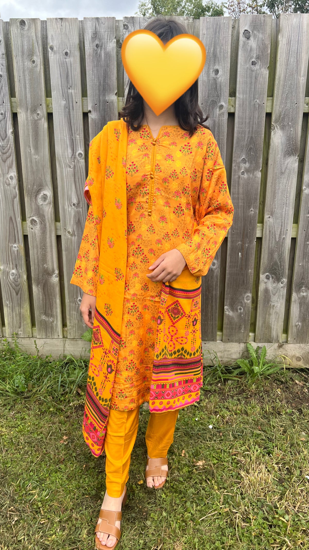 MARINA 3 PC SHALWAR KAMEEZ AND SHAWL