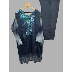 TAWAKKAL IMZA 3 PC LINEN EMBROIDERED KAMEEZ TROUSER AND SHAWL