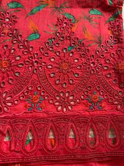 BIN SAEED 3 PC LAWN EMBROIDERED KAMEEZ WITH TROUSER AND VOILE DUPATTA Traditional Womenswear Embroidery