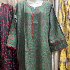 2 PC LINEN KAMEEZ AND TROUSERS