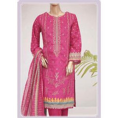 BIN SAEED 3 PC LAWN EMBROIDERED KAMEEZ AND TROUSER WITH VOILE DUPATTA