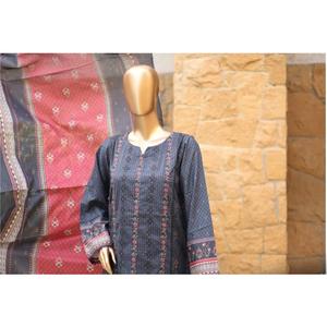 BIN SAEED 3 PC LAWN EMBROIDERED KAMEEZ AND TROUSER WITH VOILE DUPATTA