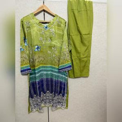 TAWAKKAL IMZA 3 PC LINEN TROUSER KAMEEZ AND SHAWL