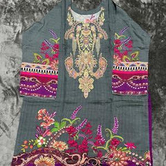 3 PC VISCOSE EMBROIDERED KAMEEZ AND SHALWAR WITH DUPATTA