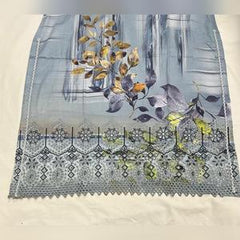 TAWAKKAL IMZA 3 PC LINEN EMBROIDERED KAMEEZ TROUSER AND SHAWL